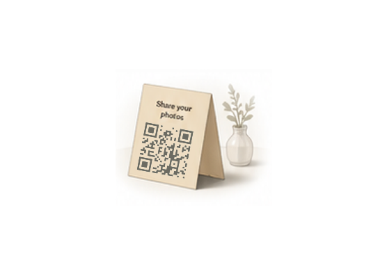 QR code graphic for instant photo sharing